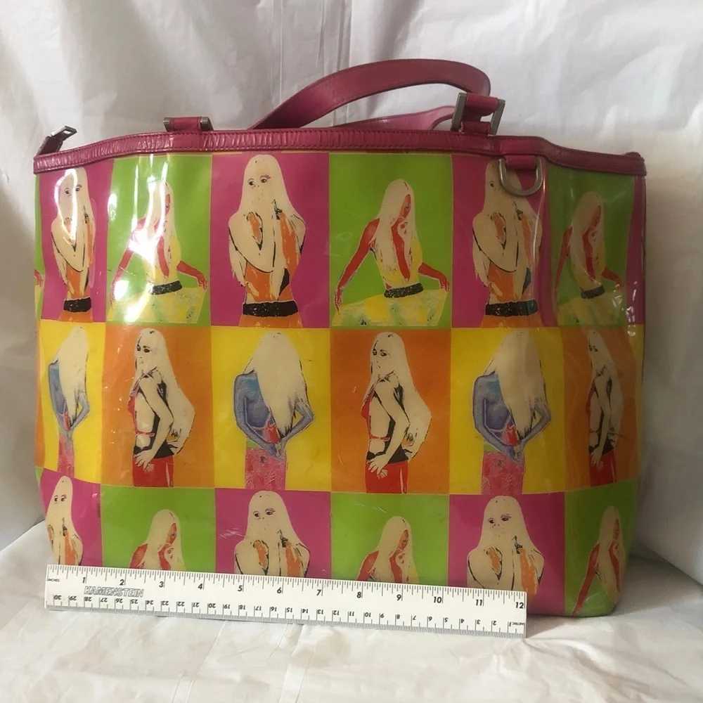 Versace Call Me Donatella patent tote big & RATE quite good condition 15” L x 12